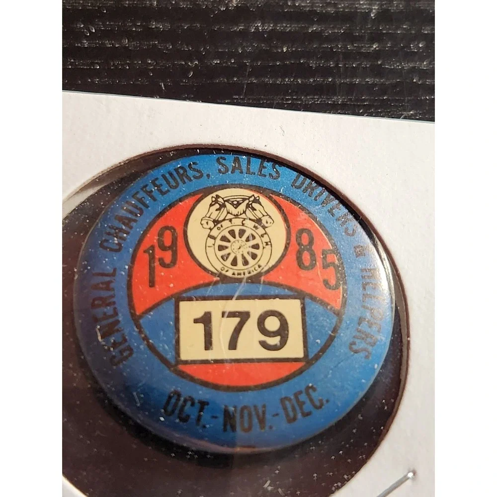 Teamsters Local 179 Pinback Button 1985 1.25